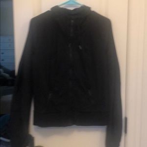 Size 6 black lululemon jacket lined for warmth